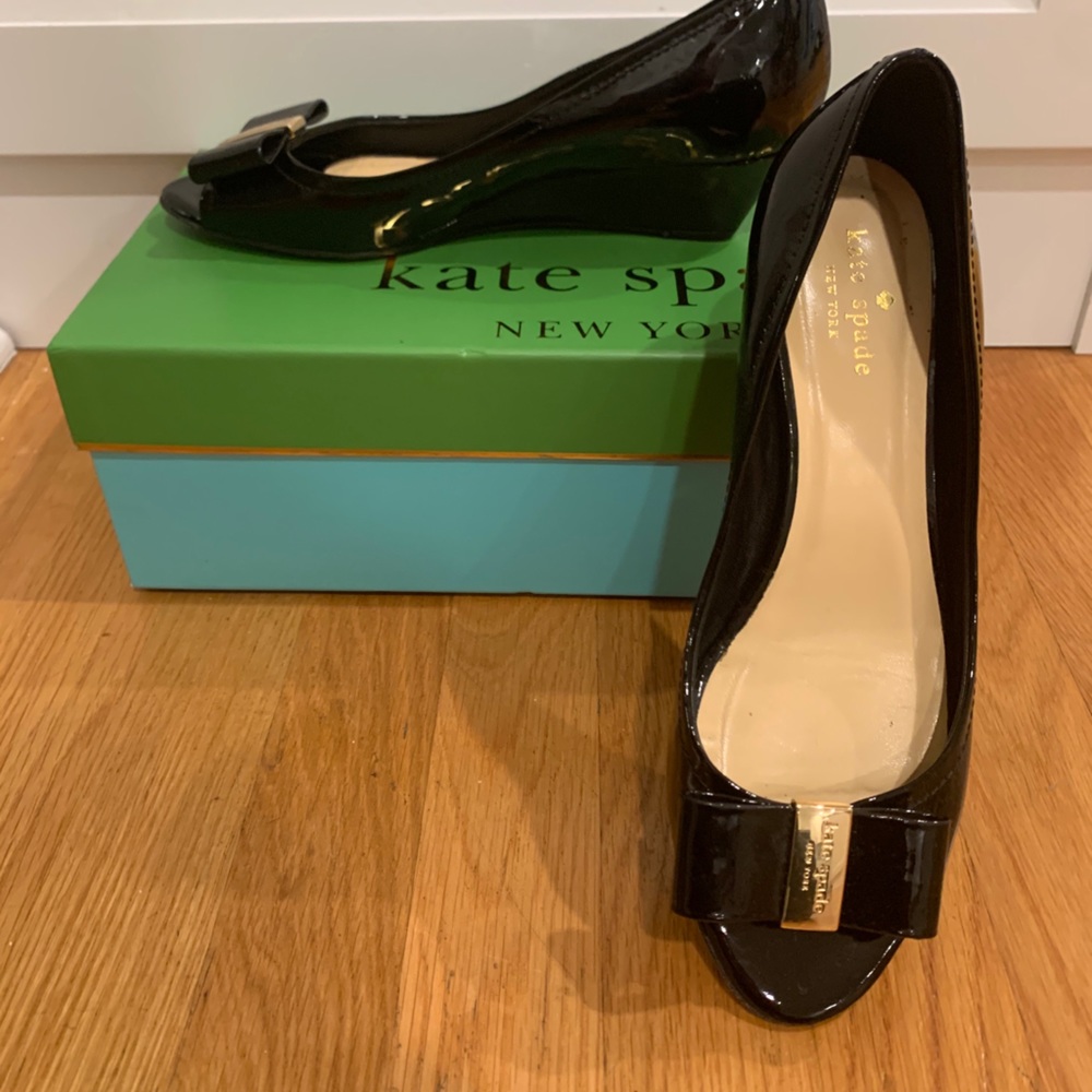 Kate Spade Theresa Patent Leather Low Wedge